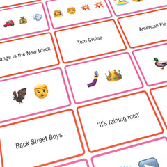 Compact travel-ready Name The Emoticon Game for car trips and holidays
