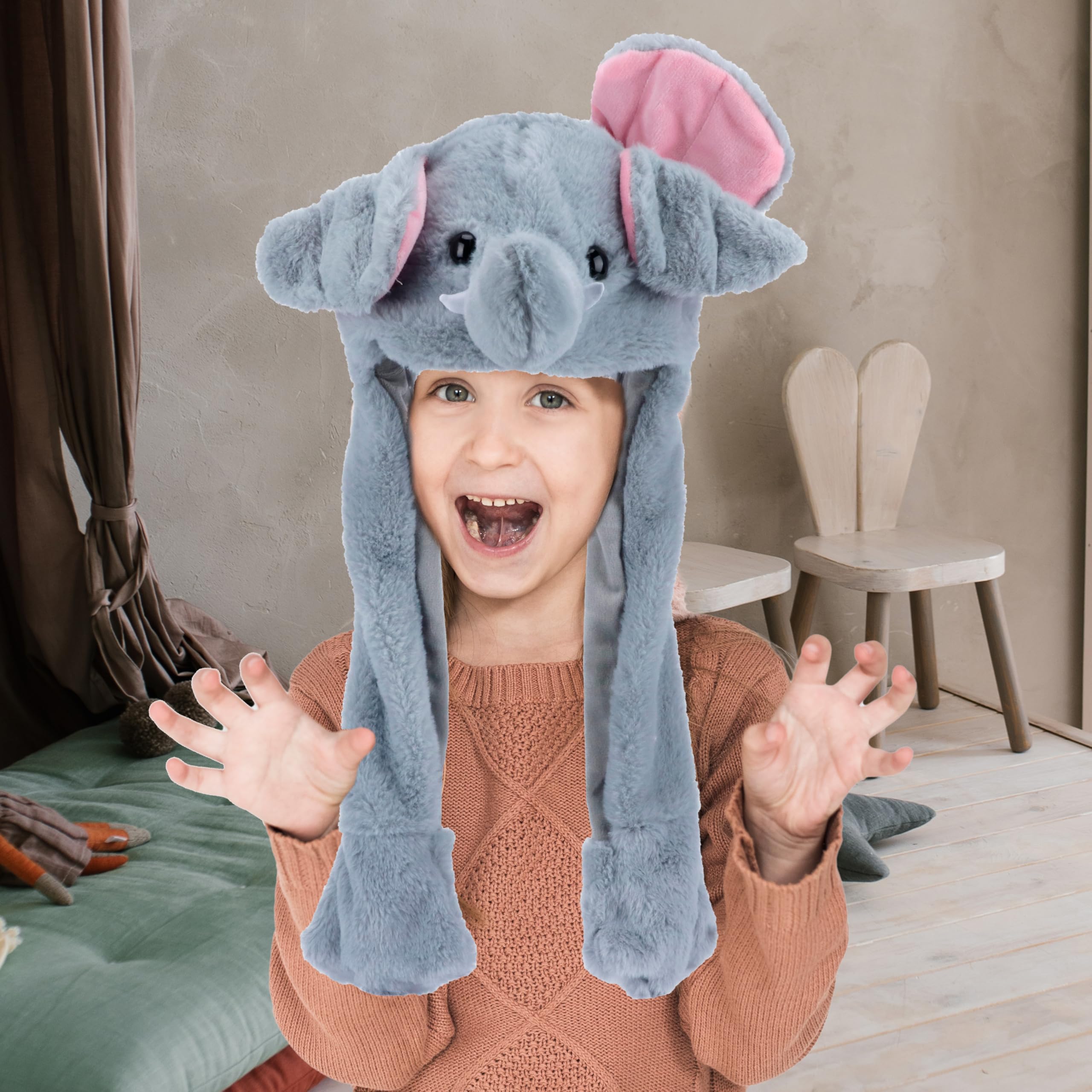 Bubblepompom Elephant Hat ideal for parties and cosplay looks.