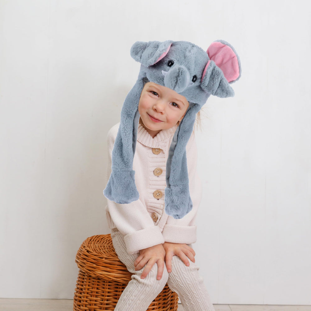 Bubblepompom Elephant Hat perfect for autumn winter outings.