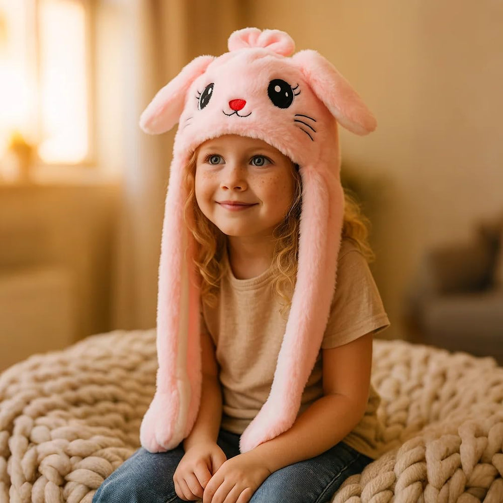 Bubblepompom kitty hat moving ears in action for playful photos and videos.