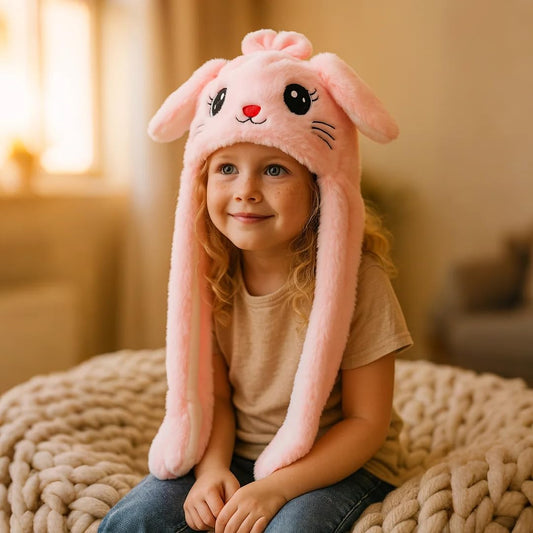 Bubblepompom kitty hat moving ears in action for playful photos and videos.