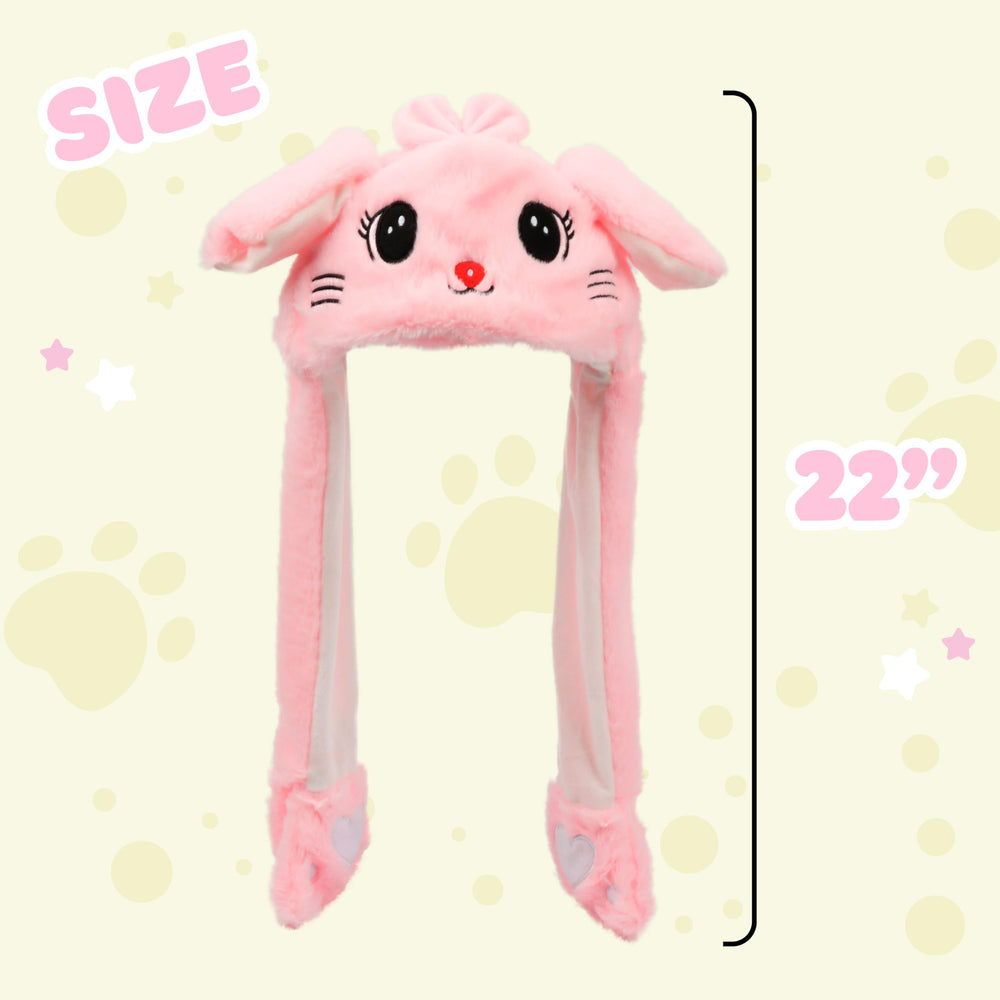 Bubblepompom kitty hat pink 22-inch size suits kids and adults.