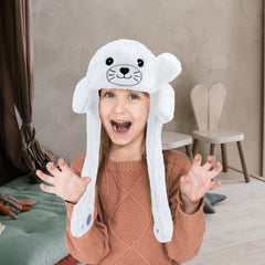 Cosplay and party moments with Bubblepompom seal hat as a gift.