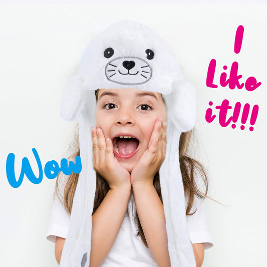 Paws move beside the ears for entertaining kid-friendly interaction.