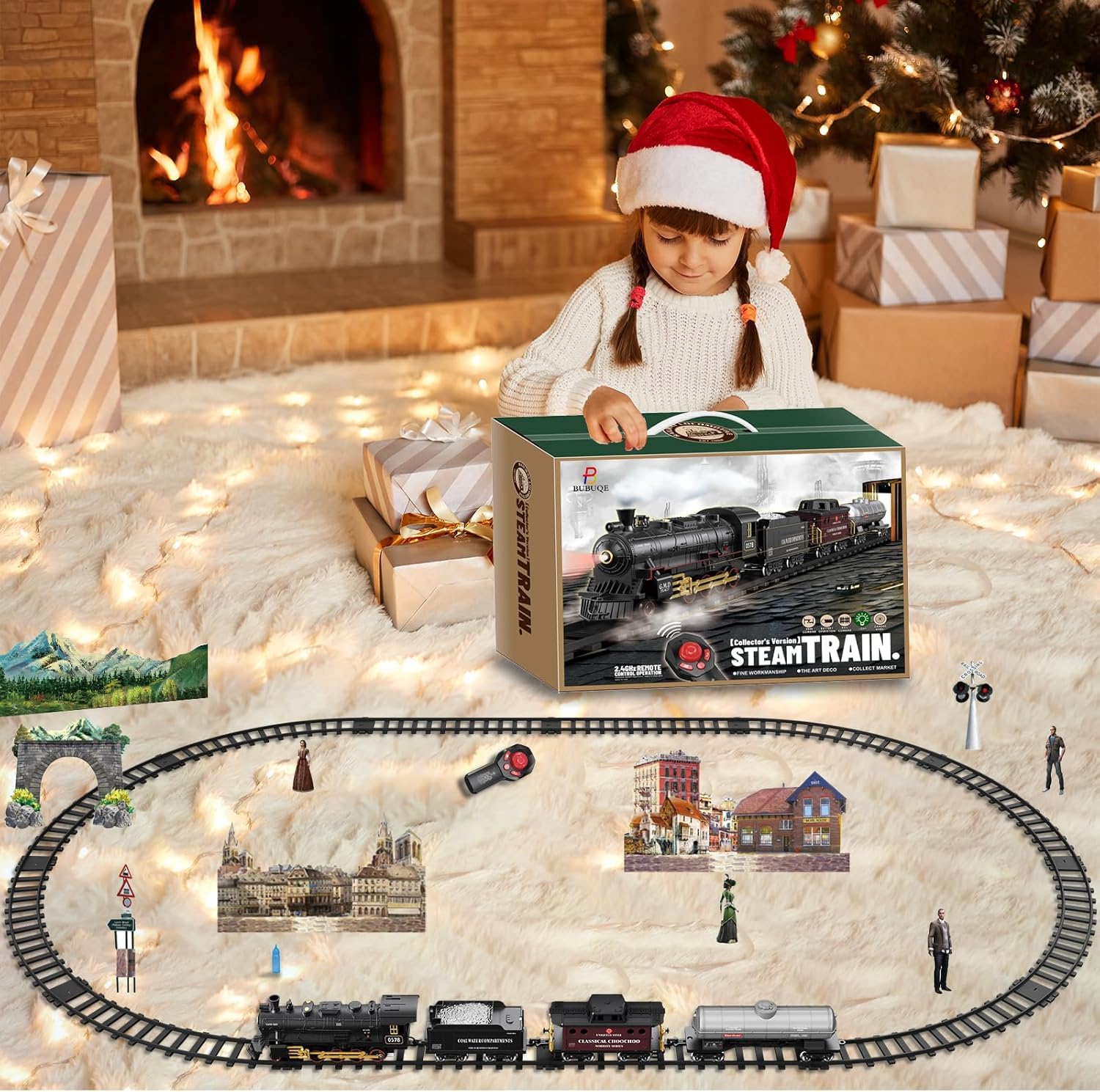 BUBUQE remote control provides precise speed and motion control.