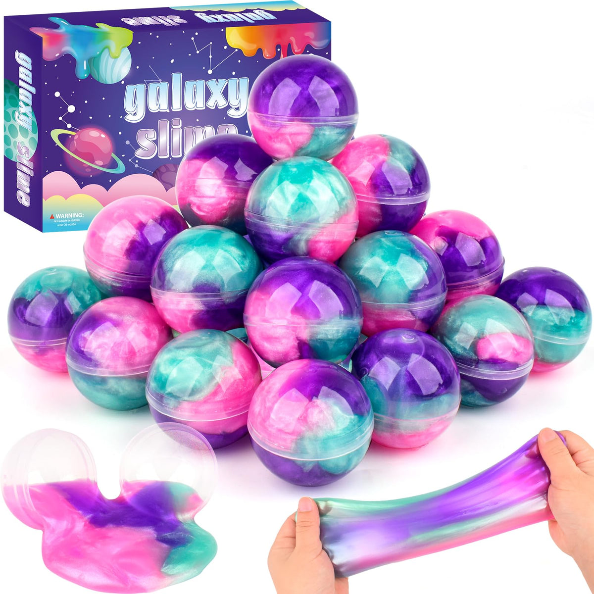 Bucaikein galaxy slime ball 3-color sphere offers tactile fun for imaginative play