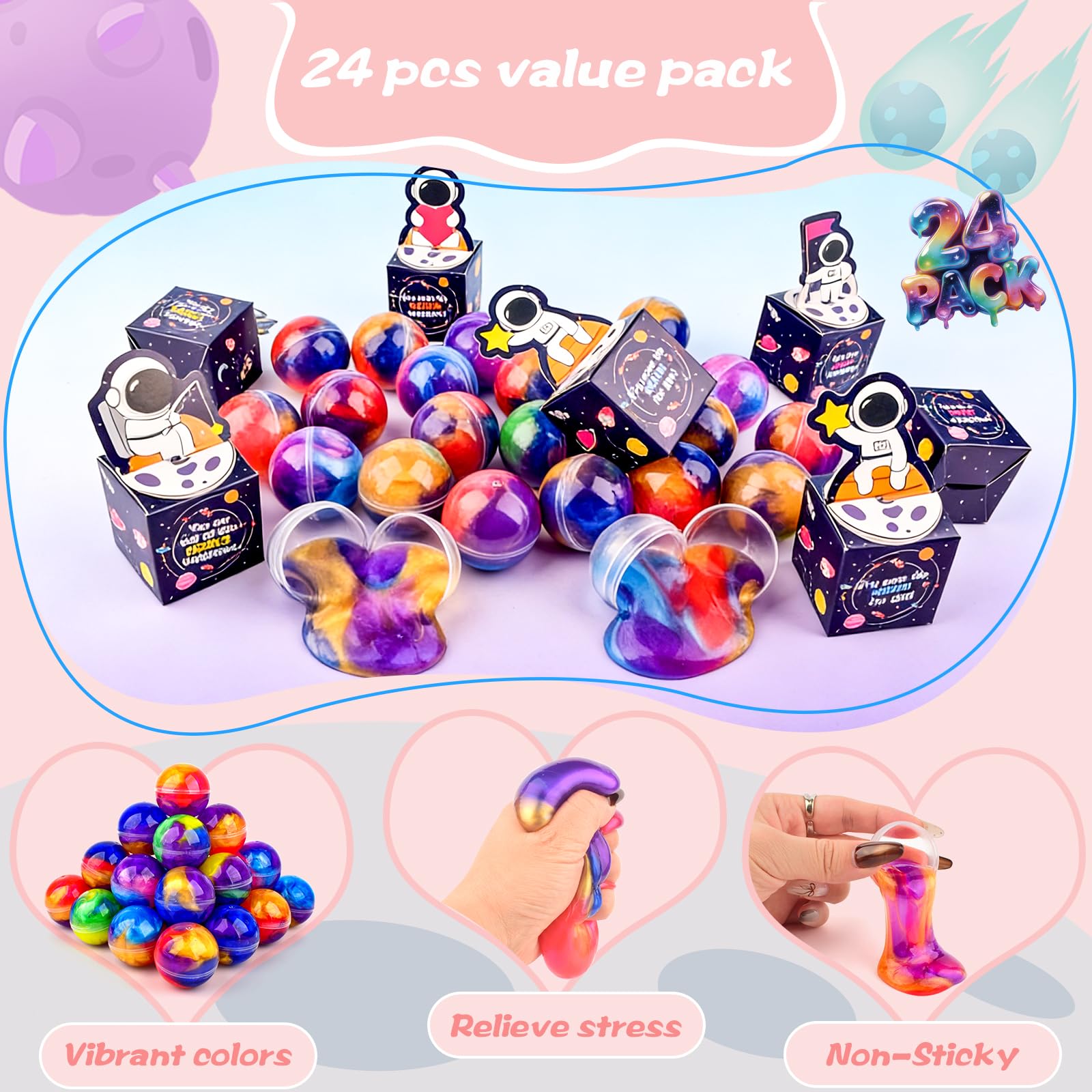 Bucaikein kid-safe slime materials designed for ages 3 and up.