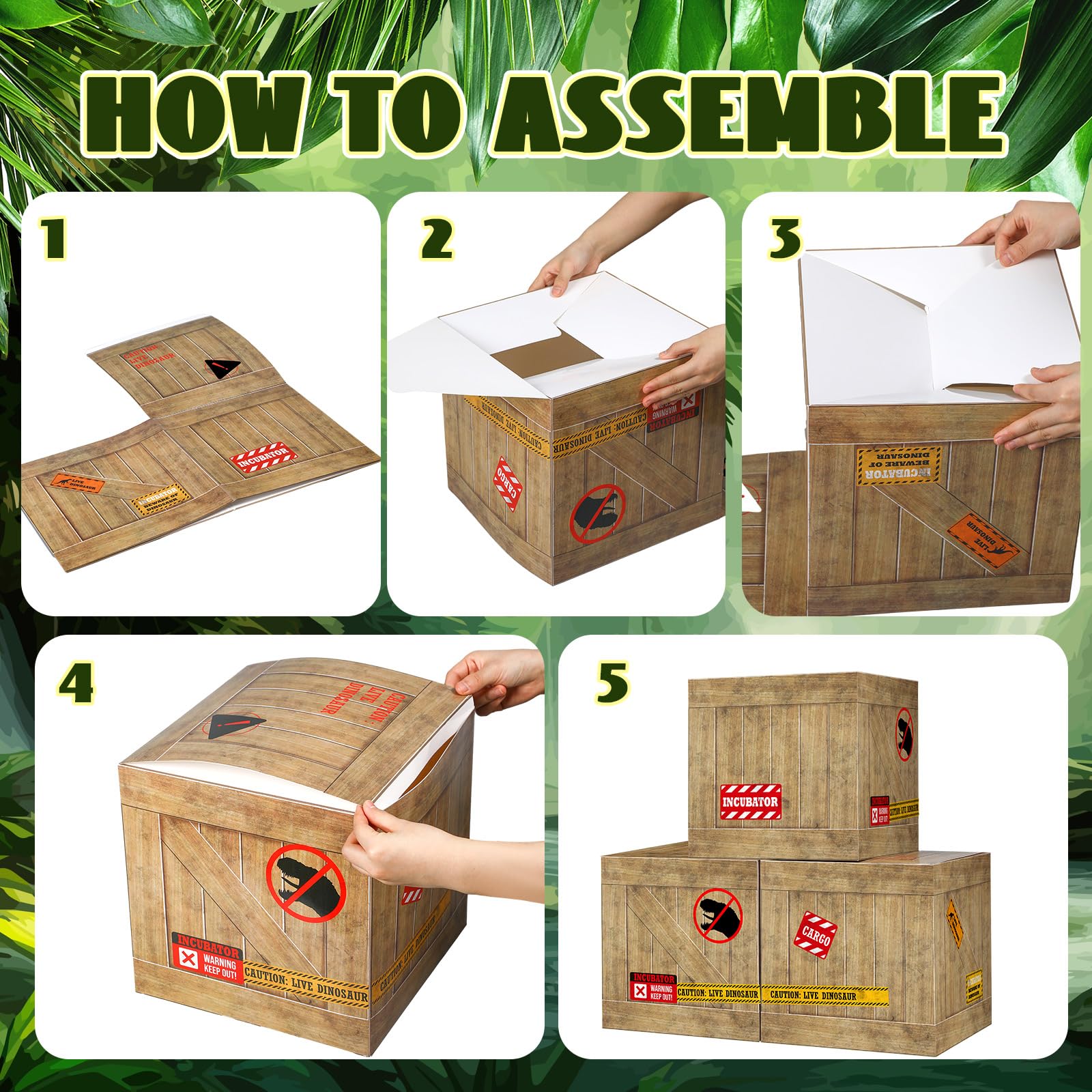 Bucherry 12-inch dinosaur box stands out as party decor