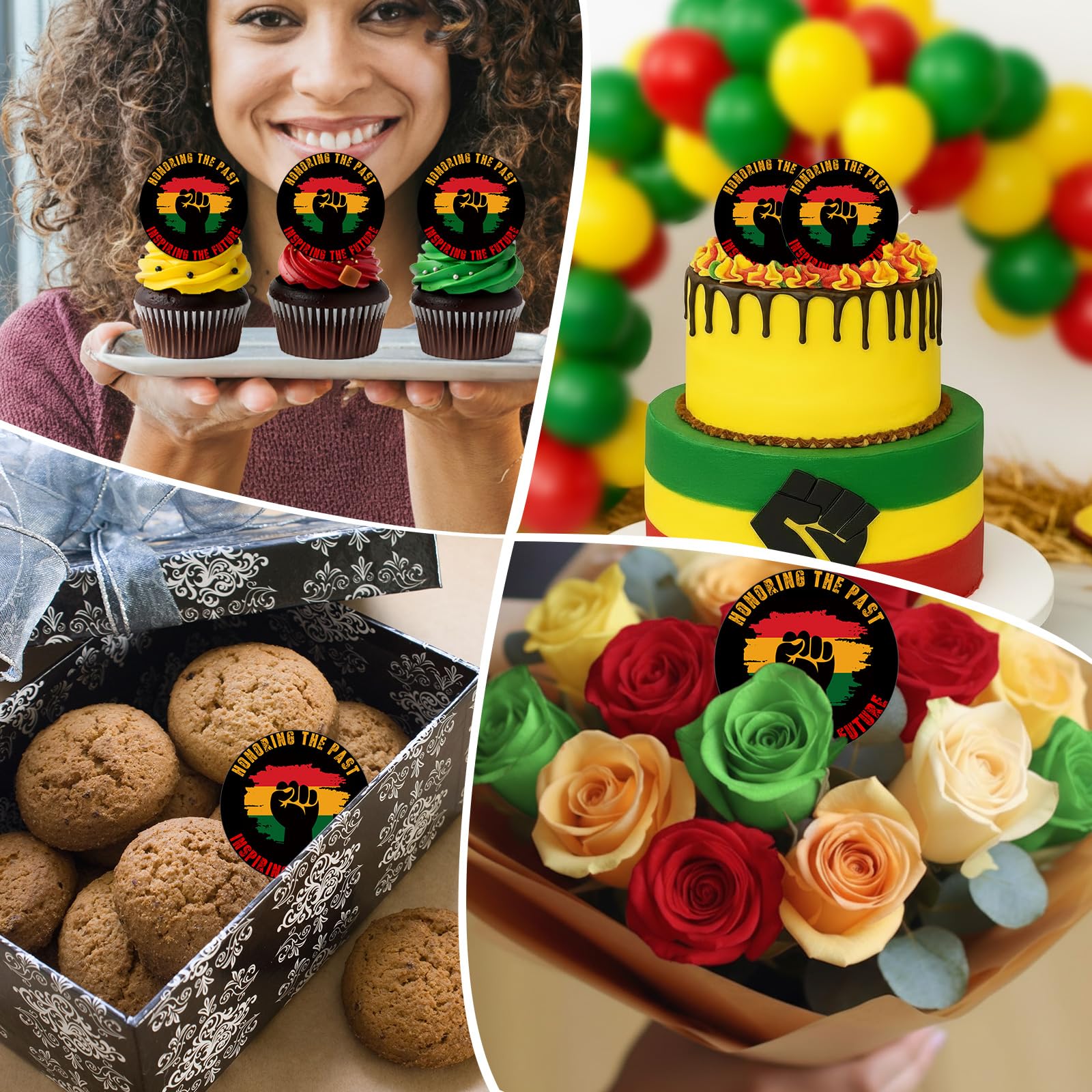 Bucherry toppers showcase heritage-inspired patterns for meaningful dessert decor.