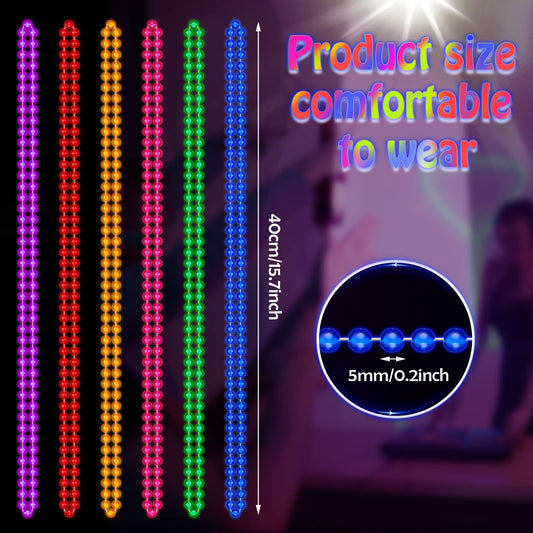 Bucherry glow-in-the-dark beads activated by light for after-dark festivities