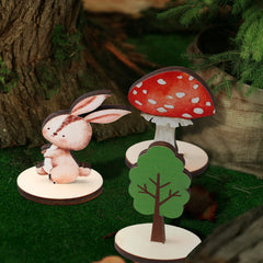 Bucherry rabbit cutout creates cute party toppers and displays.