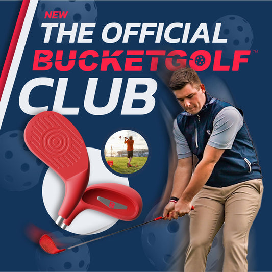BucketGolf backyard-swing-practice setup supports easy at-home golf.