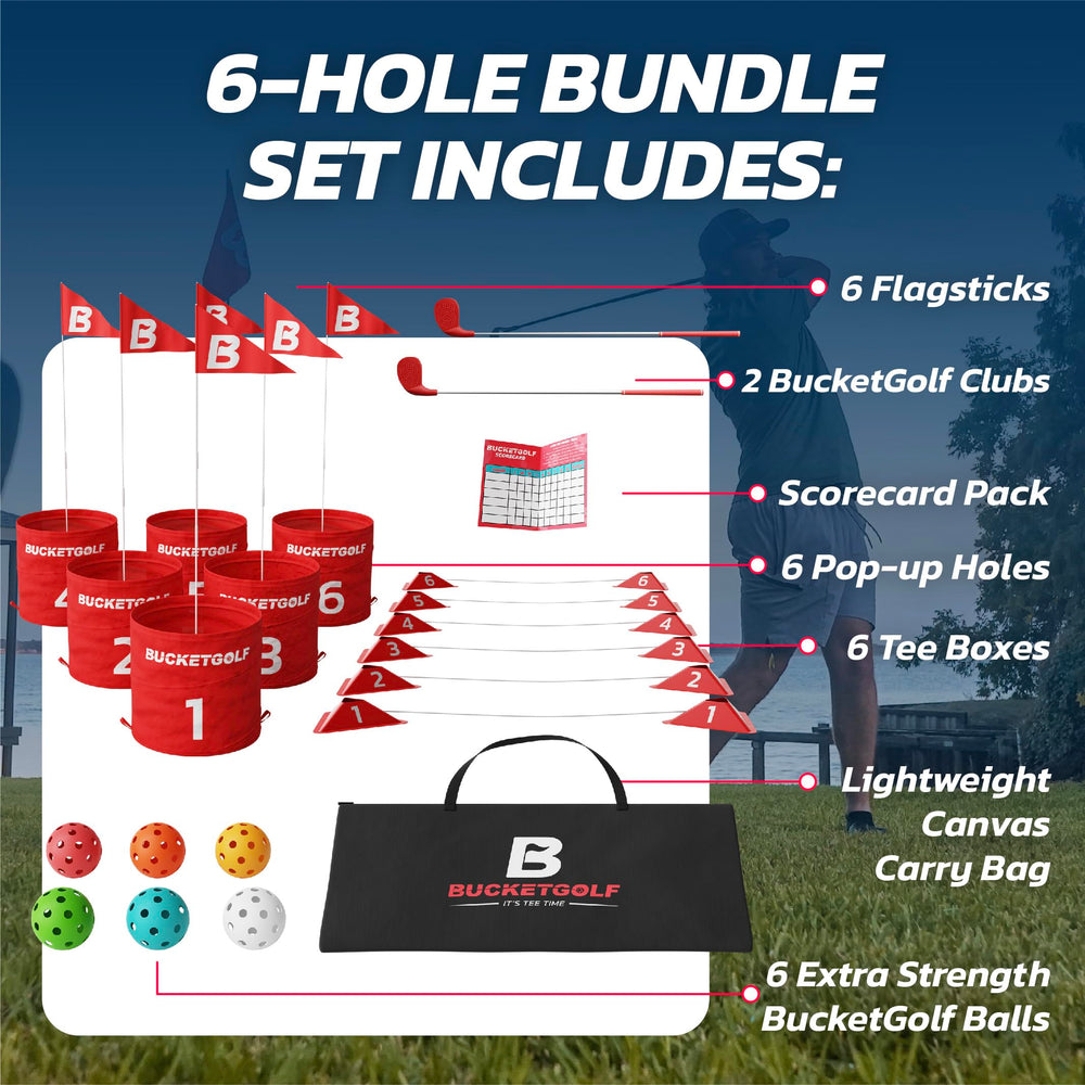 bucketgolf carry bag emphasizes portability for parks beaches and vacations.