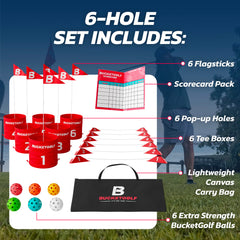 Bucketgolf family fun for backyard, park, or beach gatherings.