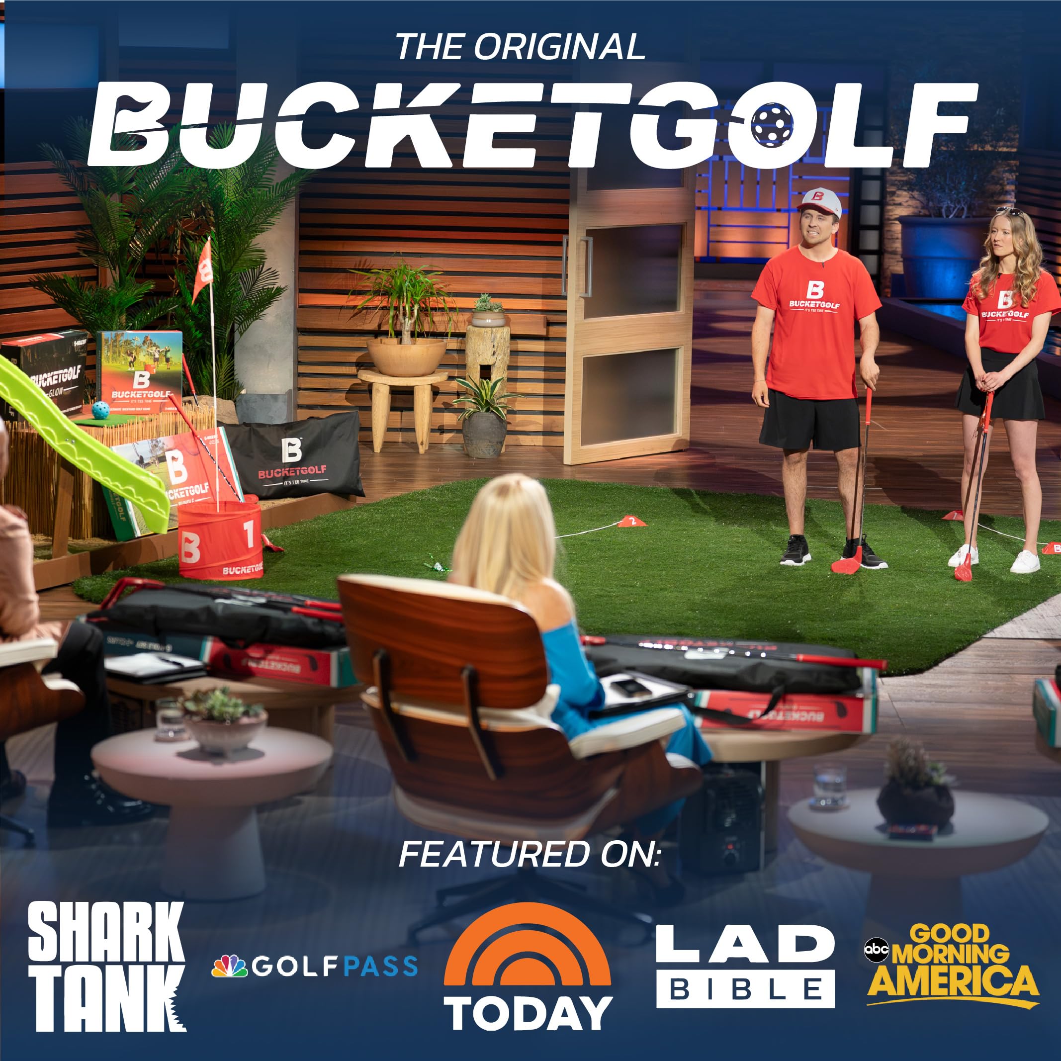 BucketGolf packaging and branding shown, ready for gifting and storage.