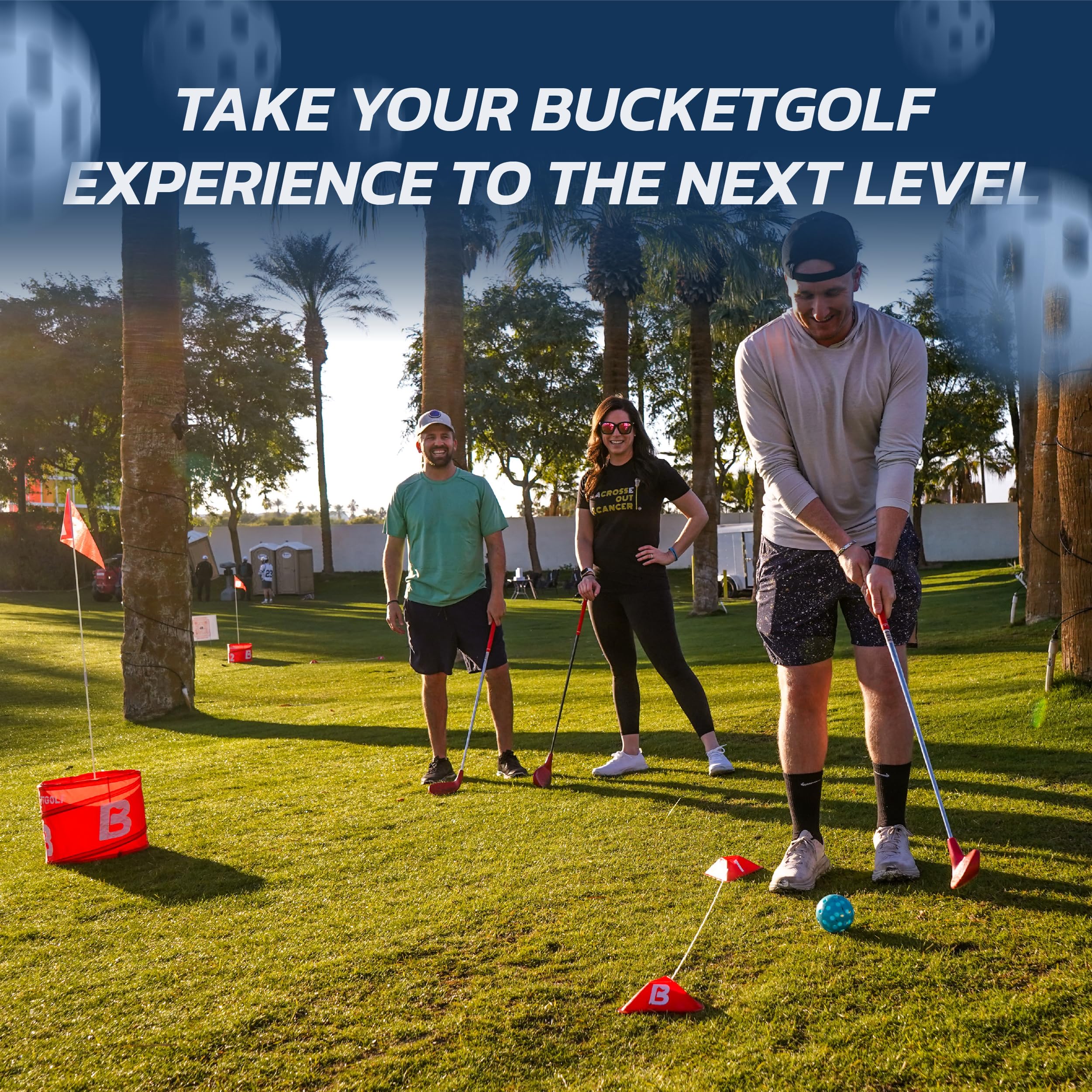 BucketGolf Club safe for all ages with dense plastic head.