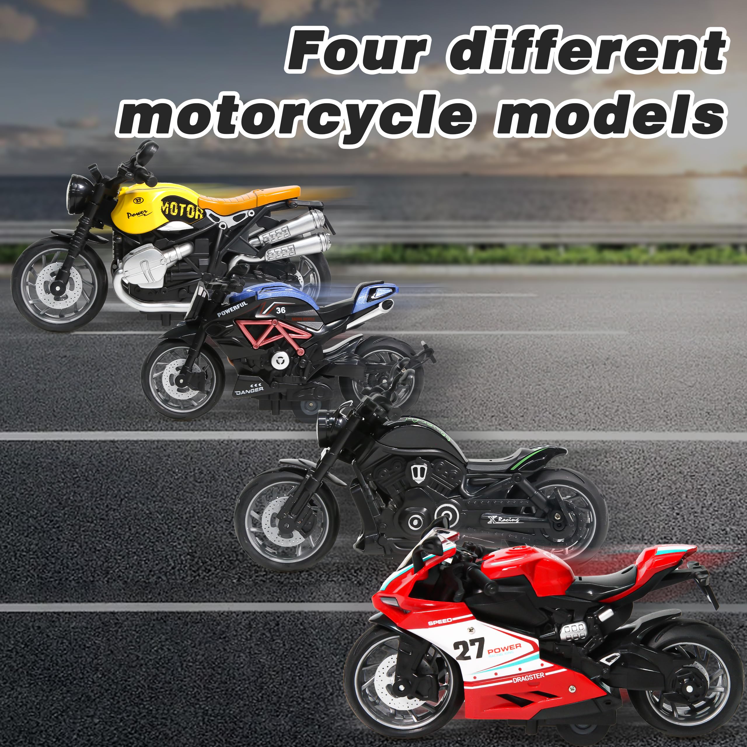 BUDARUNS diecast alloy motorcycle model suitable for display and gifting.