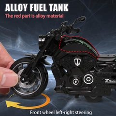 BUDARUNS motorcycle toy with lights and sounds enhances imaginative play.