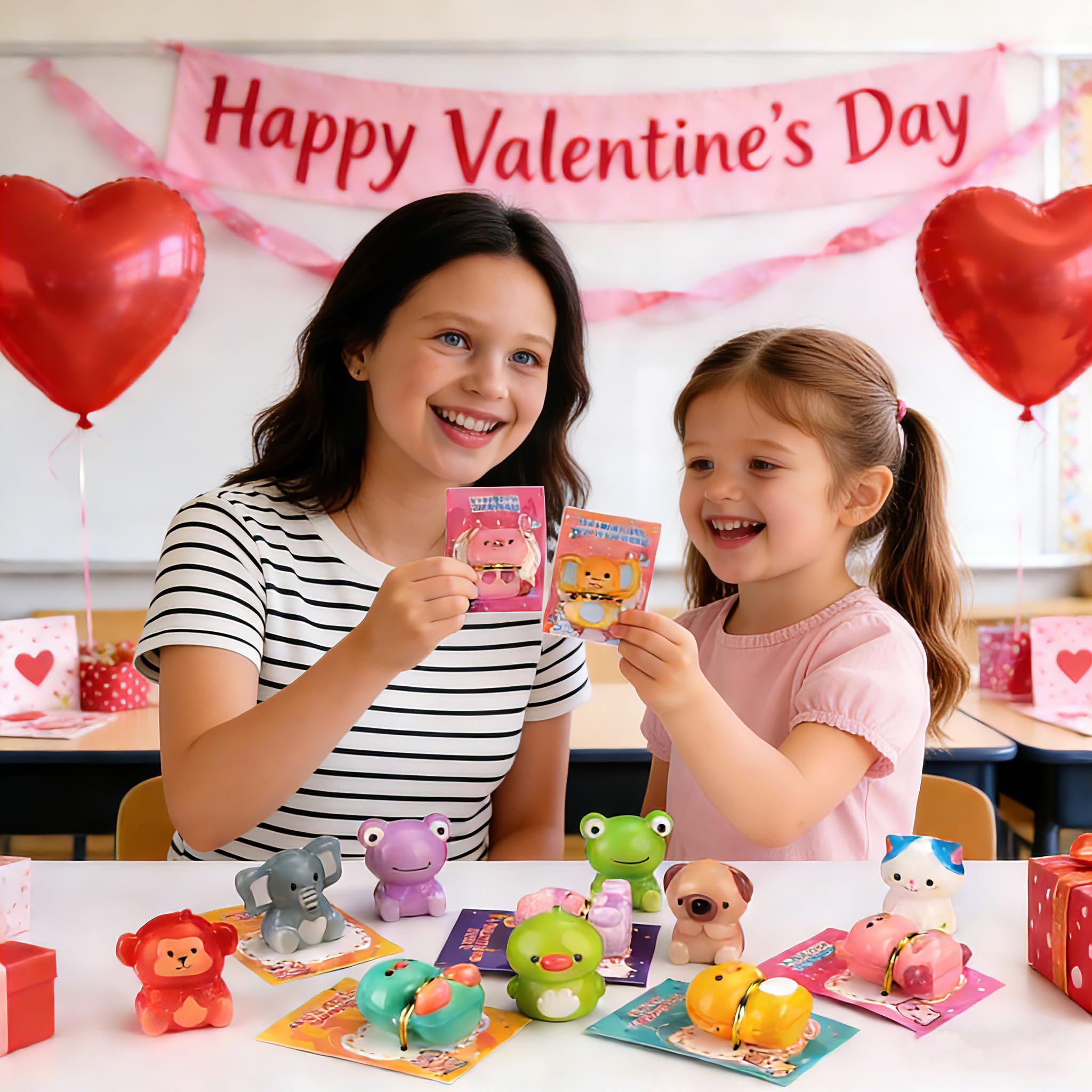 Budbof 24-pack Valentine set with cards, ideal for celebrations