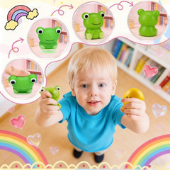 Budbof animal squishies in hand, showcasing safe materials