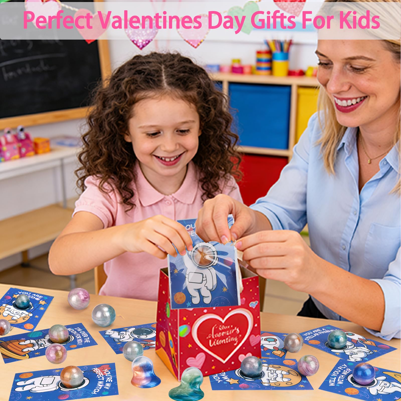 Budbof classroom Valentine kit ideal for exchanges and rewards.