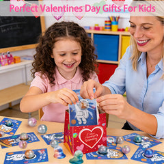 Budbof classroom Valentine kit ideal for exchanges and rewards.