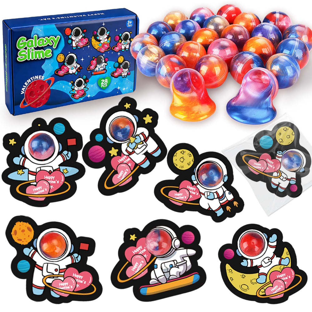 Budbof galaxy slime ball — soft, stretchy stress-relief toy for kids.