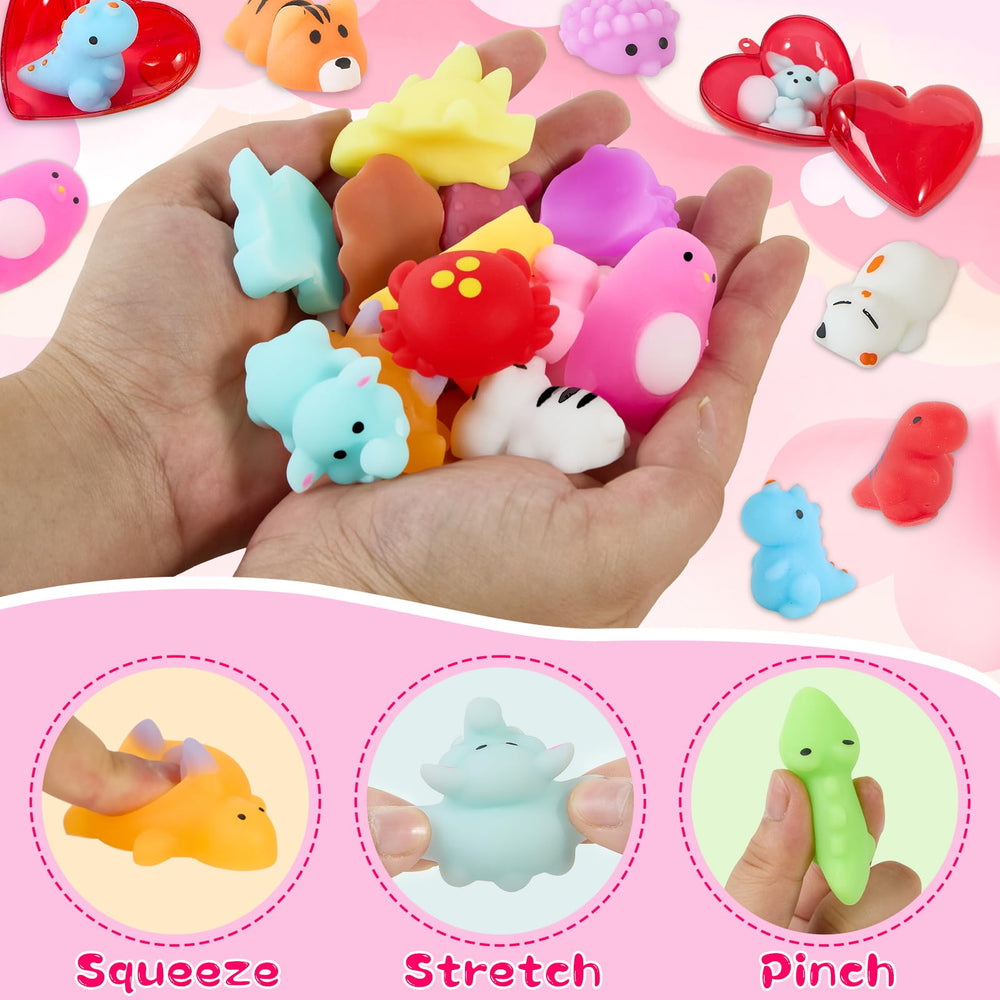Budbof mochi squishy dinosaur heart box provides tactile fun for gifts.