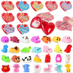 Budbof mochi squishy panda heart box is perfect for classroom Valentine exchanges.