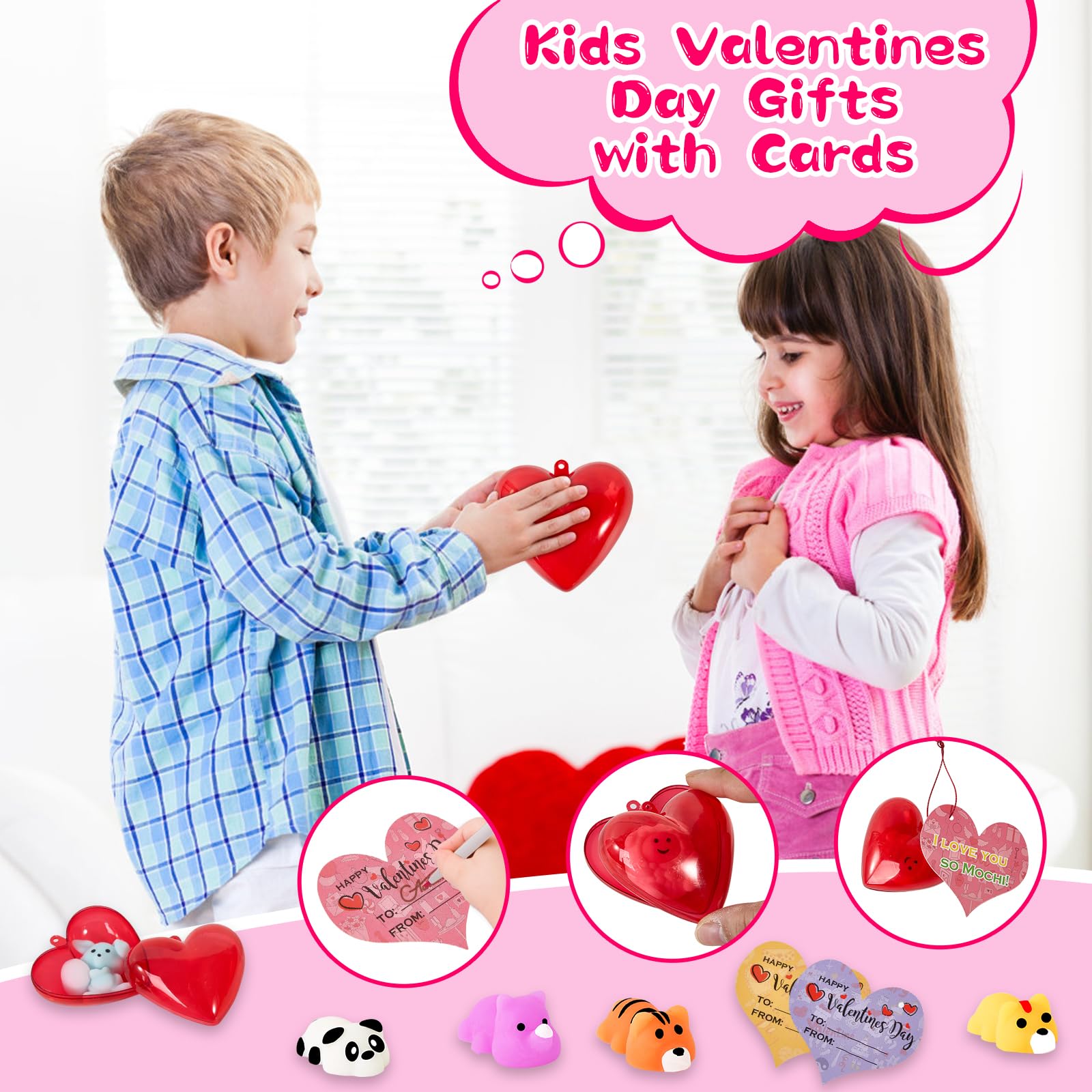 Budbof Valentine cards set offers space to write from and to.