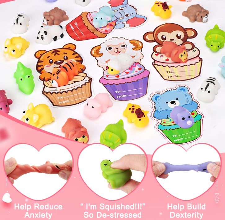 Budbof kawaii animal mochi with cards for keepsakes and sharing.