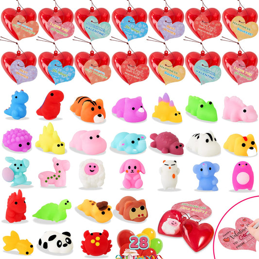 Budbof valentines mochi squishies with animal designs for tactile play and gifting.
