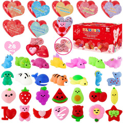 Budbof Valentines mochi toy collection with colorful squishies for classroom gifting