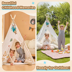 BUDDGO teepee tent folds flat for easy storage after play.