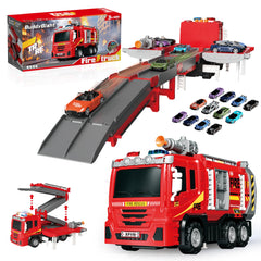 BuddyBight 3in1 fire truck folded-track design saves space and speeds up setup.