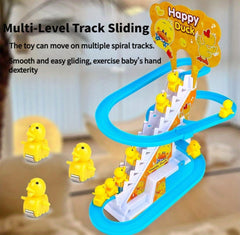 BuerKeo duck race track with LED lights adds visual excitement during play.