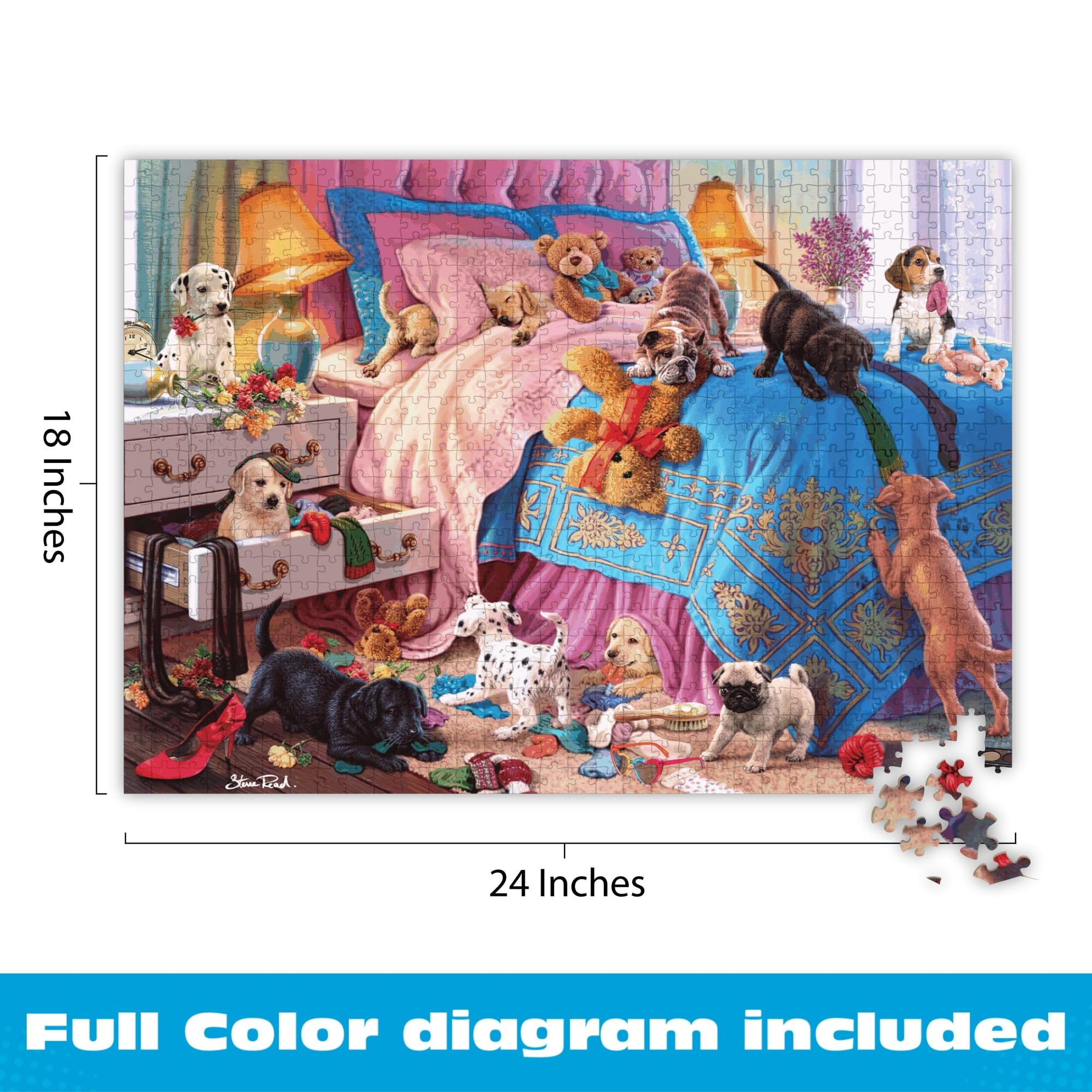 Buffalo Games 750-piece puzzle precision-cut pieces ensure a satisfying fit.