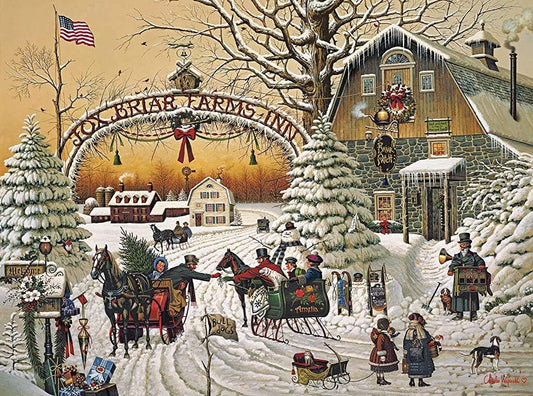 Buffalo Games A Christmas Greeting at Fox Briar Farms Inn inspires family game night.