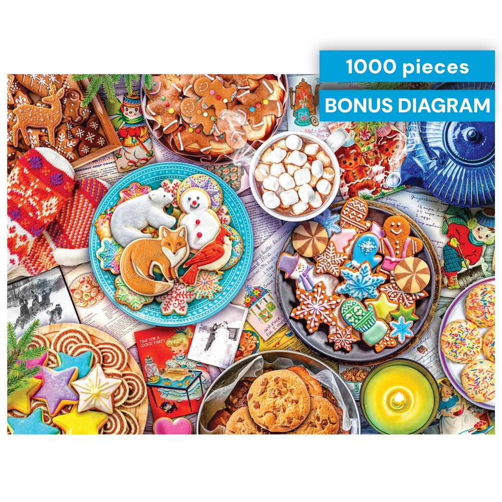 Buffalo Games Aimee Stewart Cookies and Cocoa puzzle-pieces with precise cuts