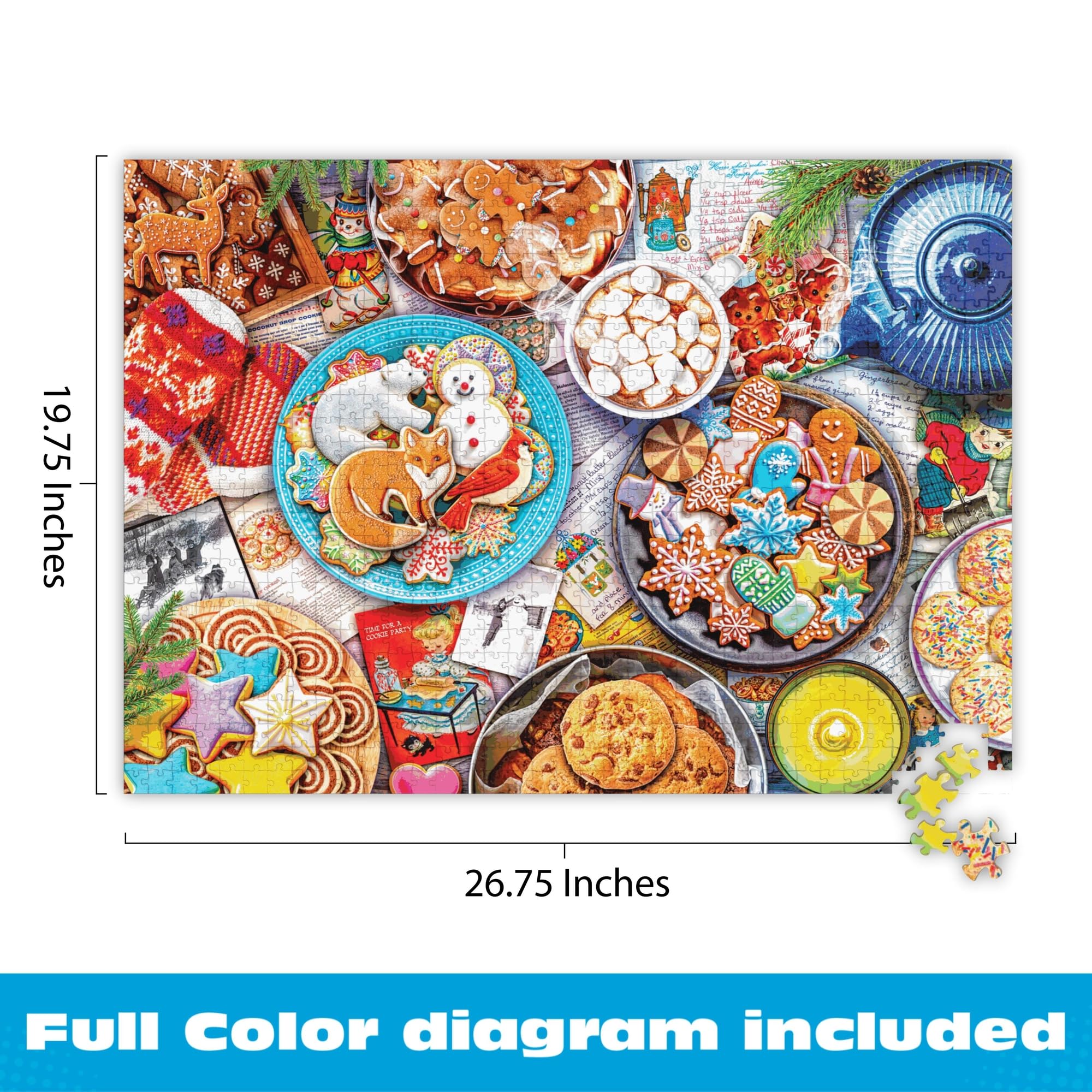 Buffalo Games Aimee Stewart Cookies and Cocoa recipe-pages detail inviting nostalgia while solving