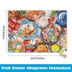 Buffalo Games Aimee Stewart Cookies and Cocoa recipe-pages detail inviting nostalgia while solving