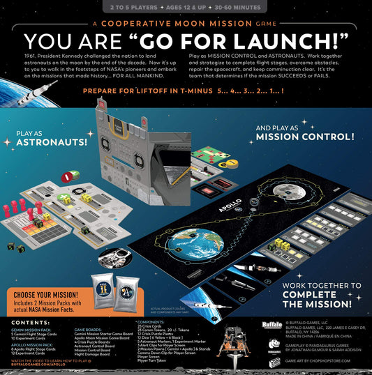 Buffalo Games Apollo Games astronaut figure supports immersive teamwork during missions.