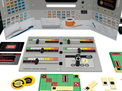 Buffalo Games Apollo Games pieces and markers provide clear status tracking on the board.