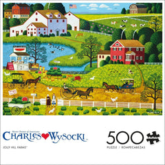 Buffalo Games Charles Wysocki Jolly Hill Farms interlocking pieces ensure a precise fit