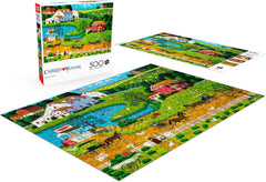 Buffalo Games Charles Wysocki Jolly Hill Farms poster aids efficient assembly