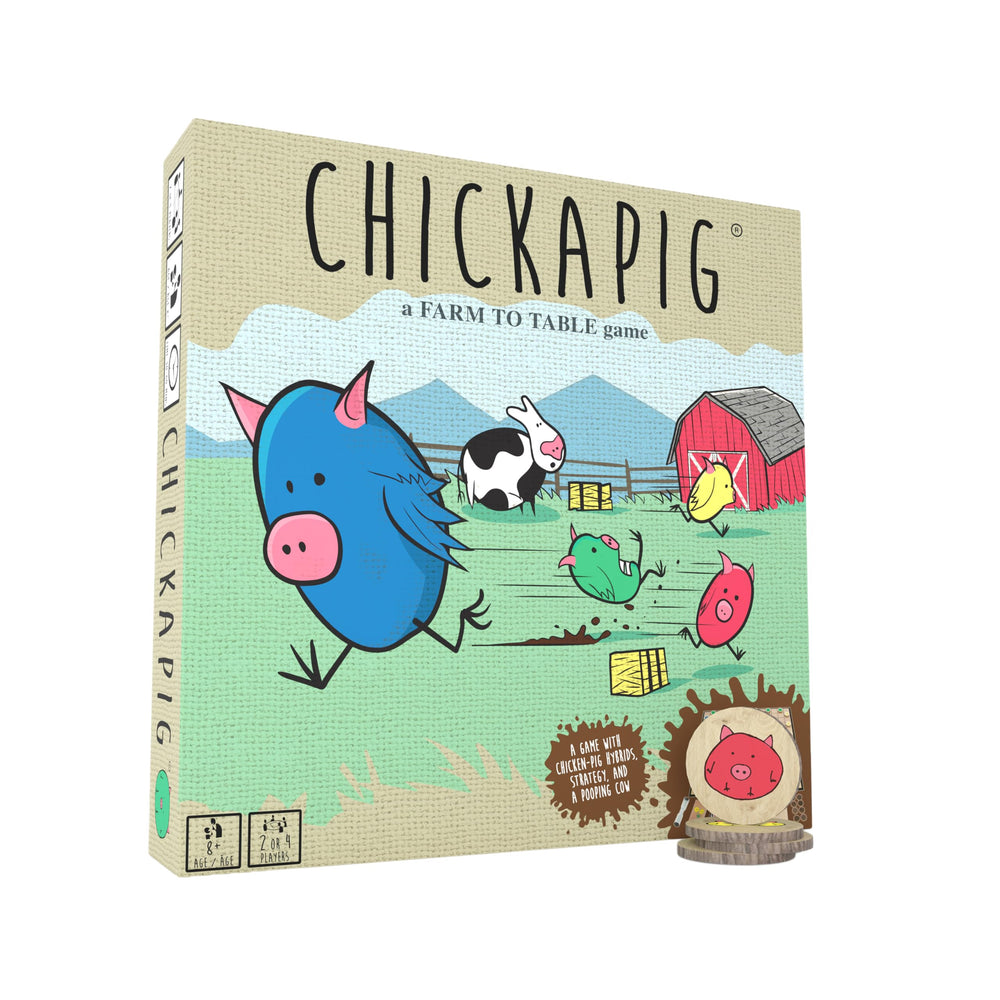 Buffalo Games Chickapig board ready for play, great for family game night and strategic fun.