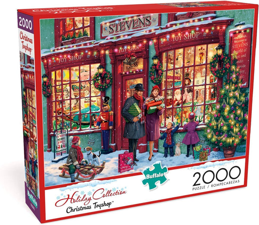 Buffalo Games Christmas Toyshop 2000-piece puzzle for family puzzling