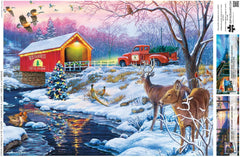 Buffalo Games Darrell Bush 1000-piece puzzle includes helpful reference poster