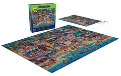 Buffalo Games Dowdle Shrimp Trucks North Shore scene captures local flair for immersive puzzling.