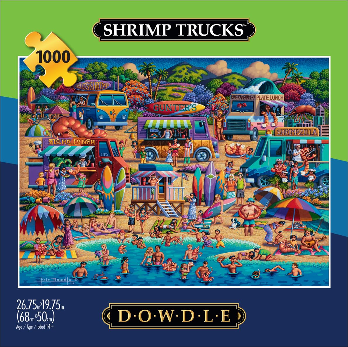 Dowdle Shrimp Trucks poster image by Buffalo Games offers a helpful reference for quicker assembly.